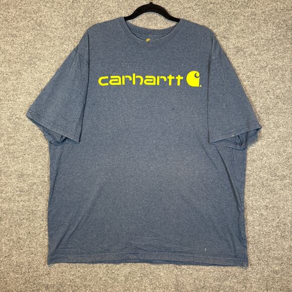 Carhartt Shirt Mens XL Tall Short Sleeve Tshirt Original Fit Green Logo Casual - Picture 2 of 10